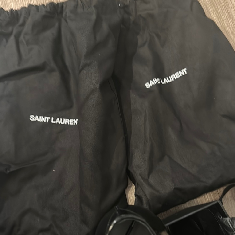 Saint Laurent Glossy Black Formal Shoes View 4